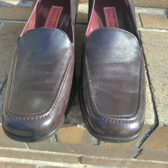 Cole Haan | Brown Slip On Leather Loafers Womens Size 9.5 - Picture 6 of 16